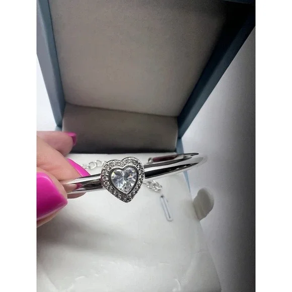 Praelinos Sterling Silver Heart Bracelet 925‎ - Picture 3 of 6
